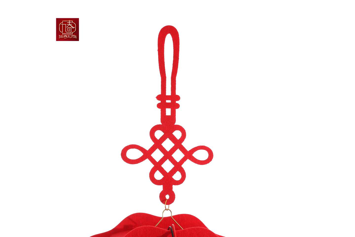 Spring Festival plush small lanterns are hung on trees as New Year decorations. Big red outdoor bonsai are used for indoor decoration during the Spring Festival details Picture