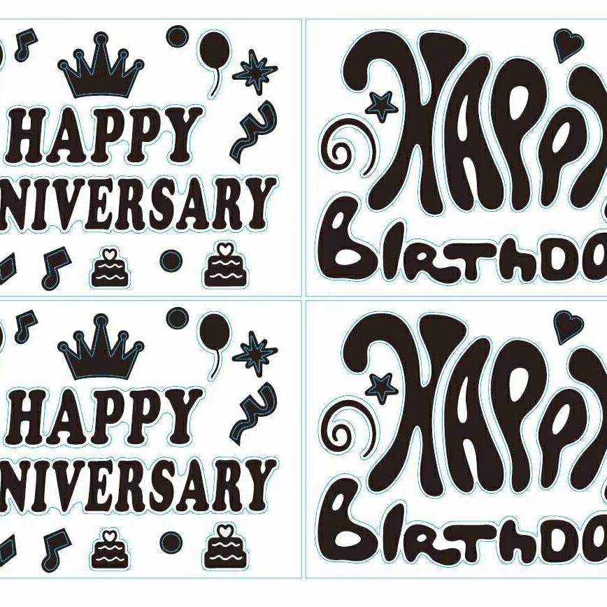 English bouncy ball stickers