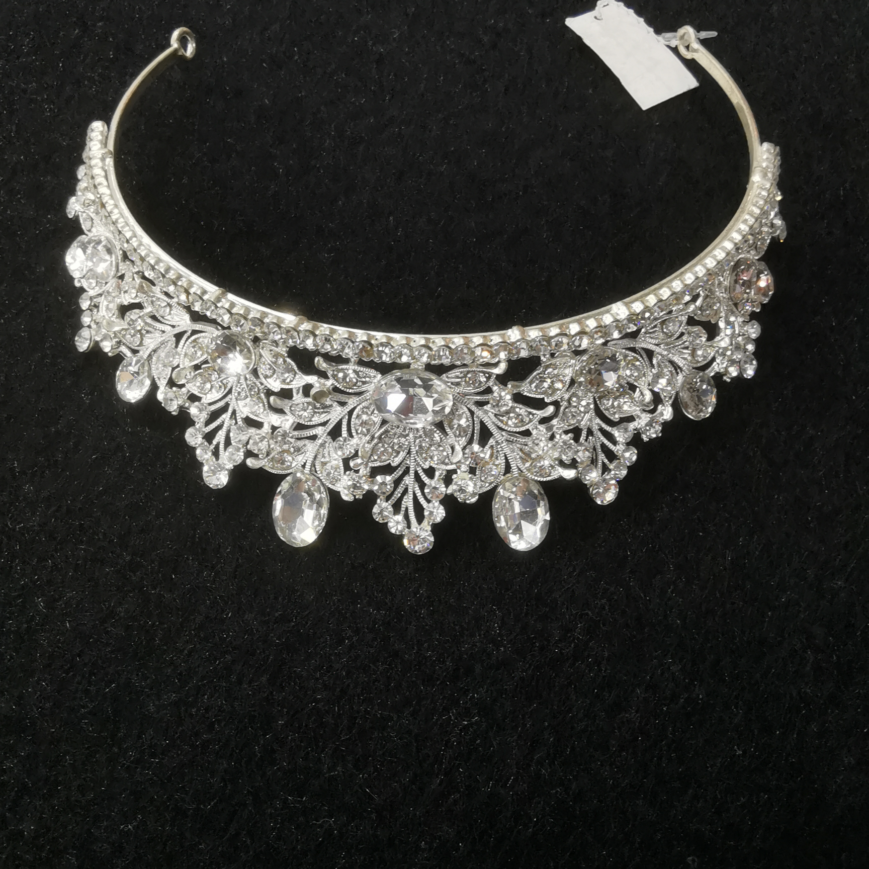 Bridal Crown Tiara Silver ornaments Luxury rhinestone Princess Crown Korean performance birthday wedding dress