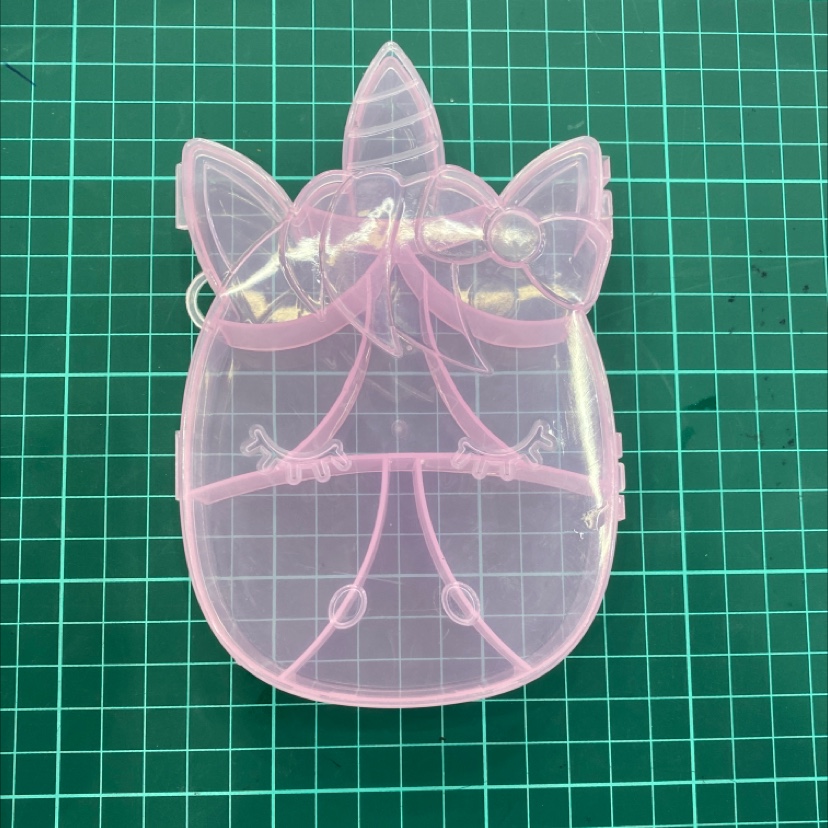 Square storage box Tik Tok with no print three horn unicorn
