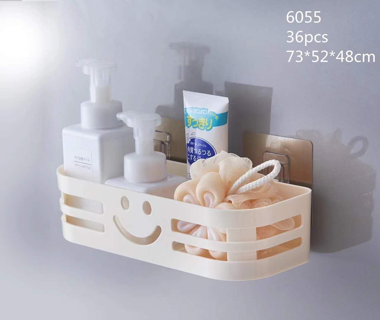 Bathroom wall-mounted storage rack, toilet wall-mounted storage rack, toilet storage suction cup, no need for drilling in the washroom details Picture