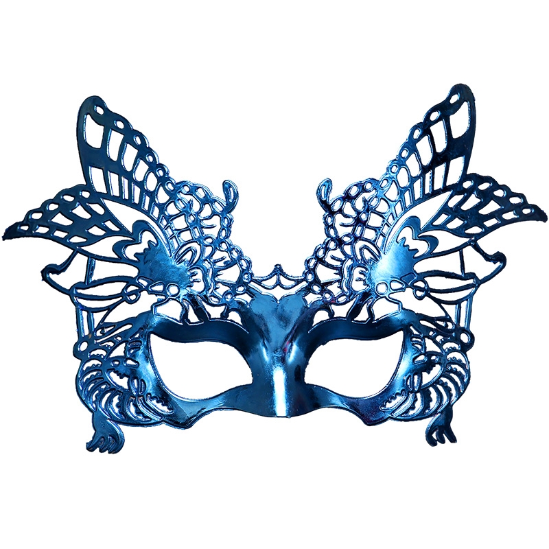 圣诞节不发光羽毛面具男化妆舞会面具成人派对新年儿童道具27详情图4