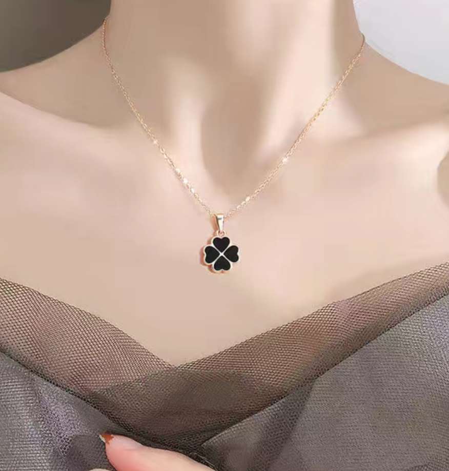 013 Women's necklace: Simple style collarbone necklace, French light luxury niche new product, exquisite pendant detail image 1