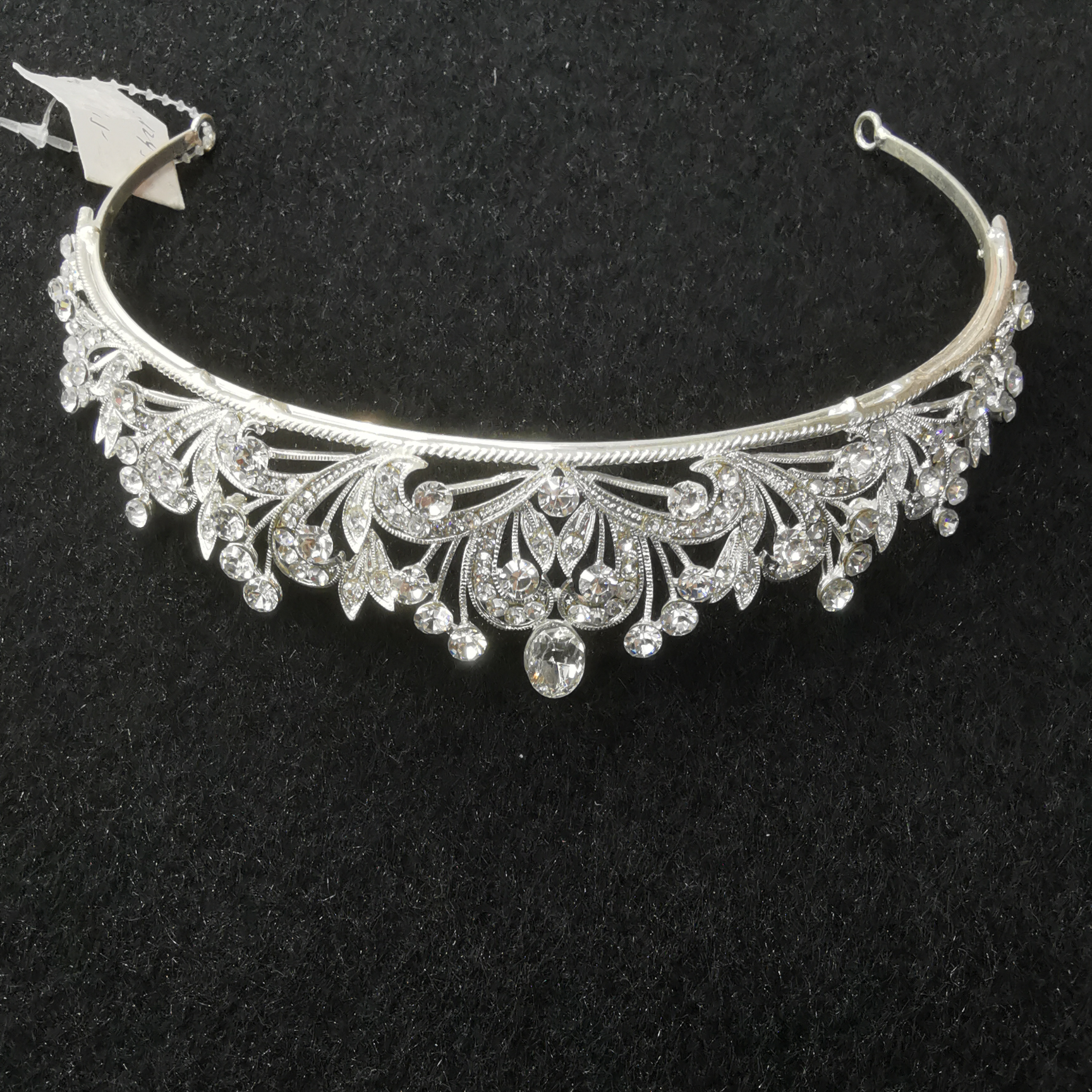 Crown Headdress Silver jewelry Luxury rhinestone Princess Crown Korean performance birthday wedding dress