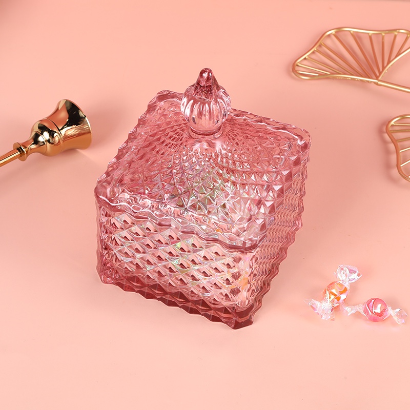 Nordic style simple creative jewelry jar Candy cosmetics with lid storage jar