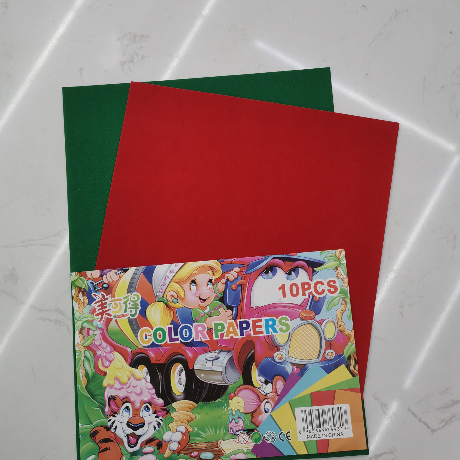 A4 handcrafted flocked paper