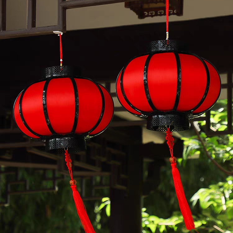 仿古塑料手提电池灯装饰舞台春节防晒防雨灯