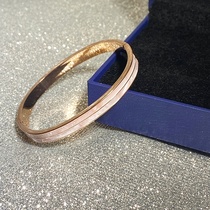 Korean white simple rose gold gold-plated bracelet Titanium steel bracelet does not fade white bracelet