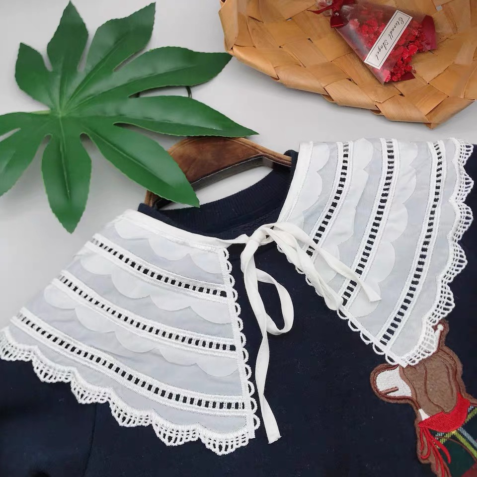 Collar Accessories for Summer 2021 new embroidered shawl with false collar for women with collar doll collar dress 58