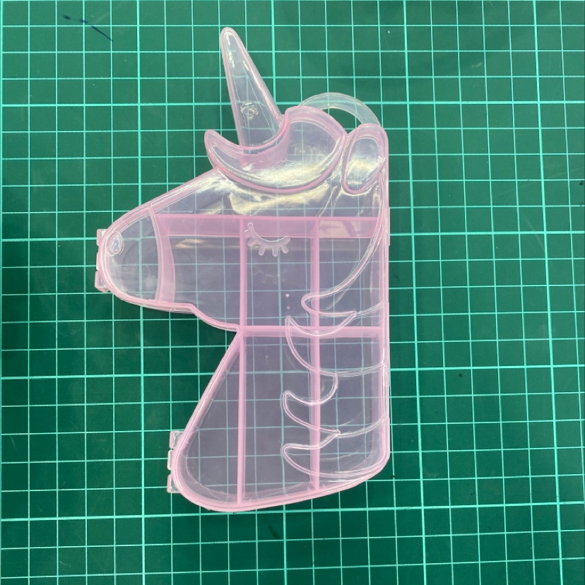 Square storage box Tiktok same without print one horn unicorn pink
