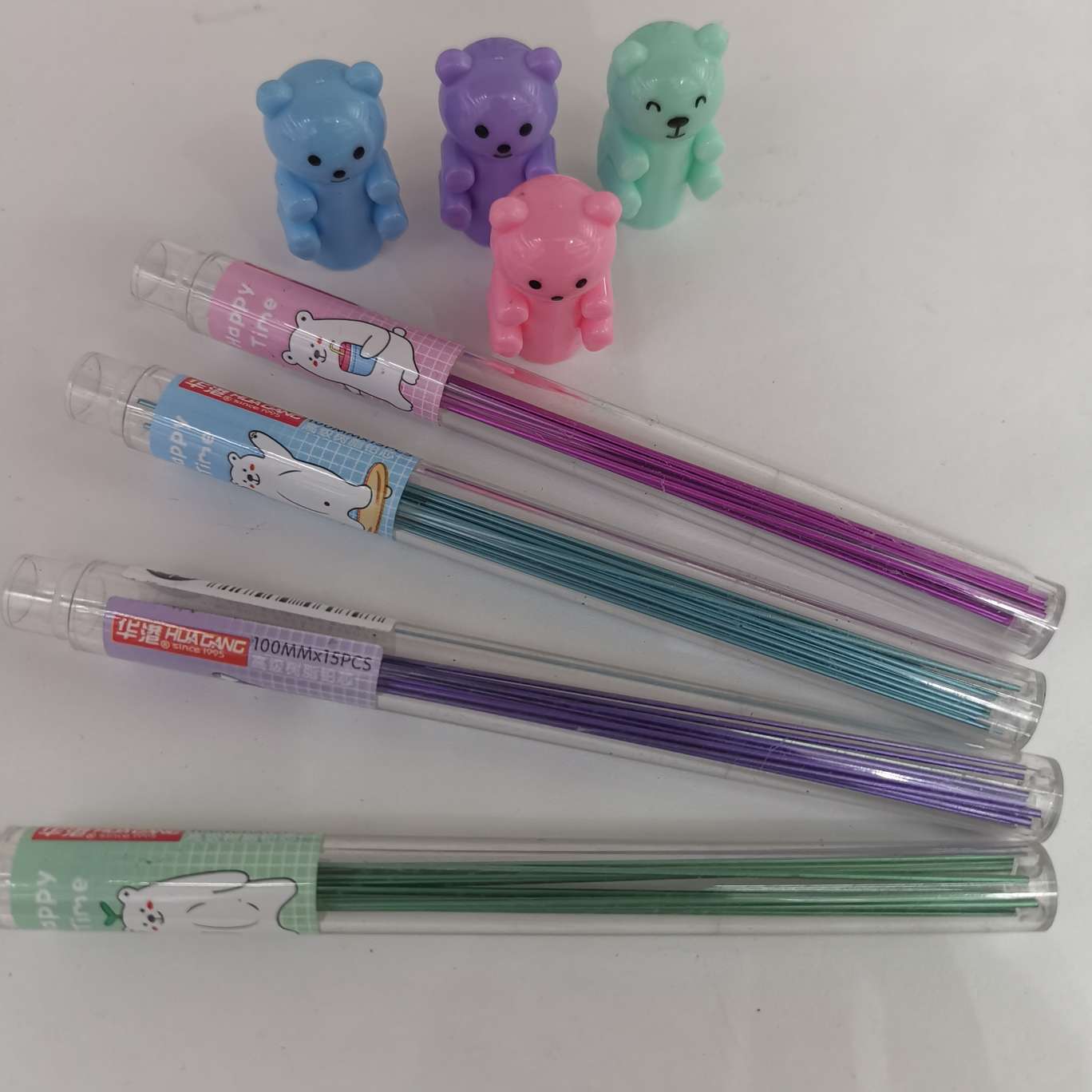 High-grade resin lead core, cartoon-head shaped color-coated pencil lead, display and packaging, 48 pieces per color set, 2,304 pieces per box. detail image 5