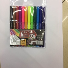 熊猫水彩笔12色儿童可洗无毒大号画笔大容量填色笔学生美术用品