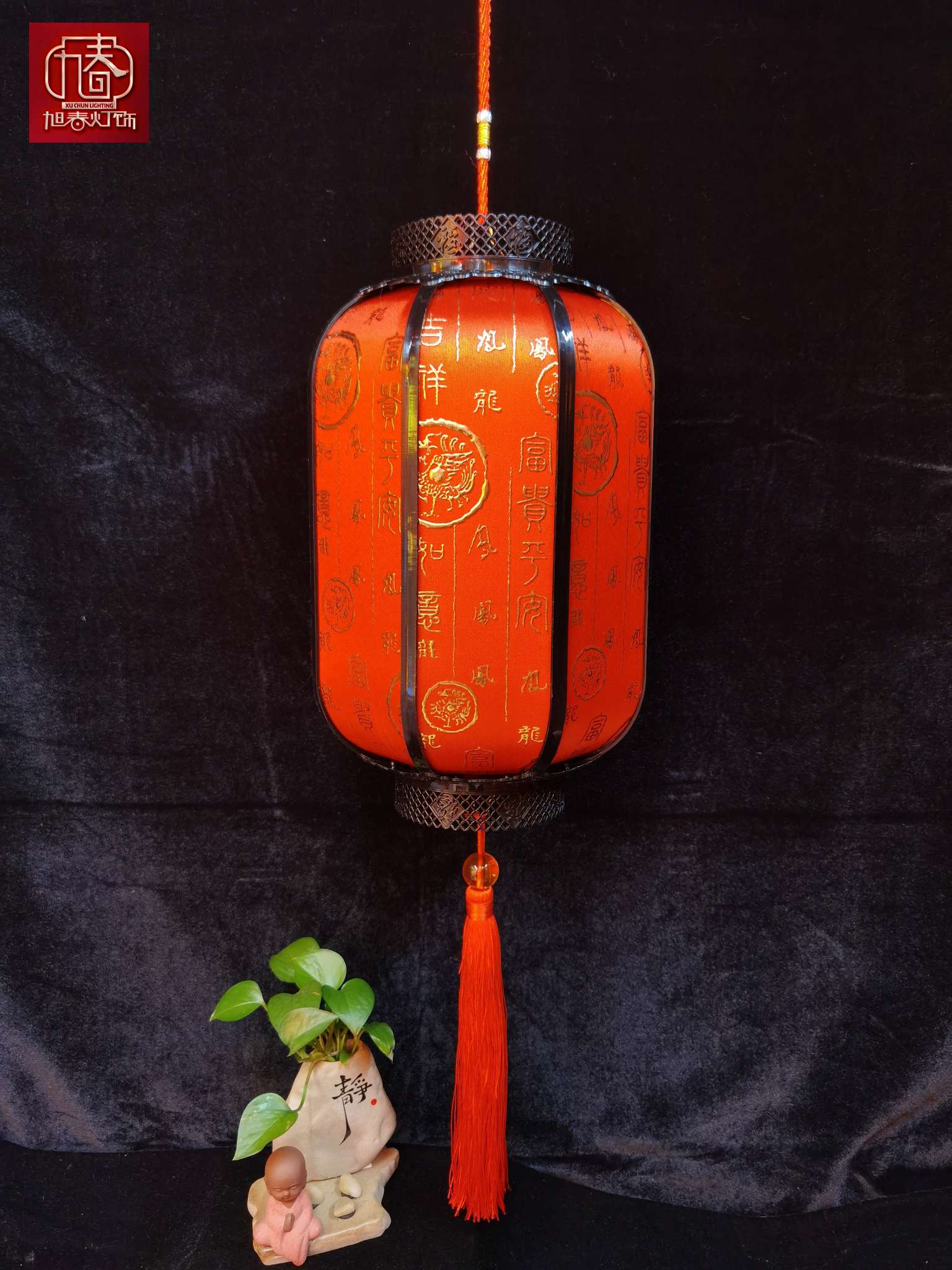 Antique sheepskin lanterns, pendant lamps, palace lanterns, outdoor advertisements, Chinese-style waterproof decorations, big red lanterns Application Scenario