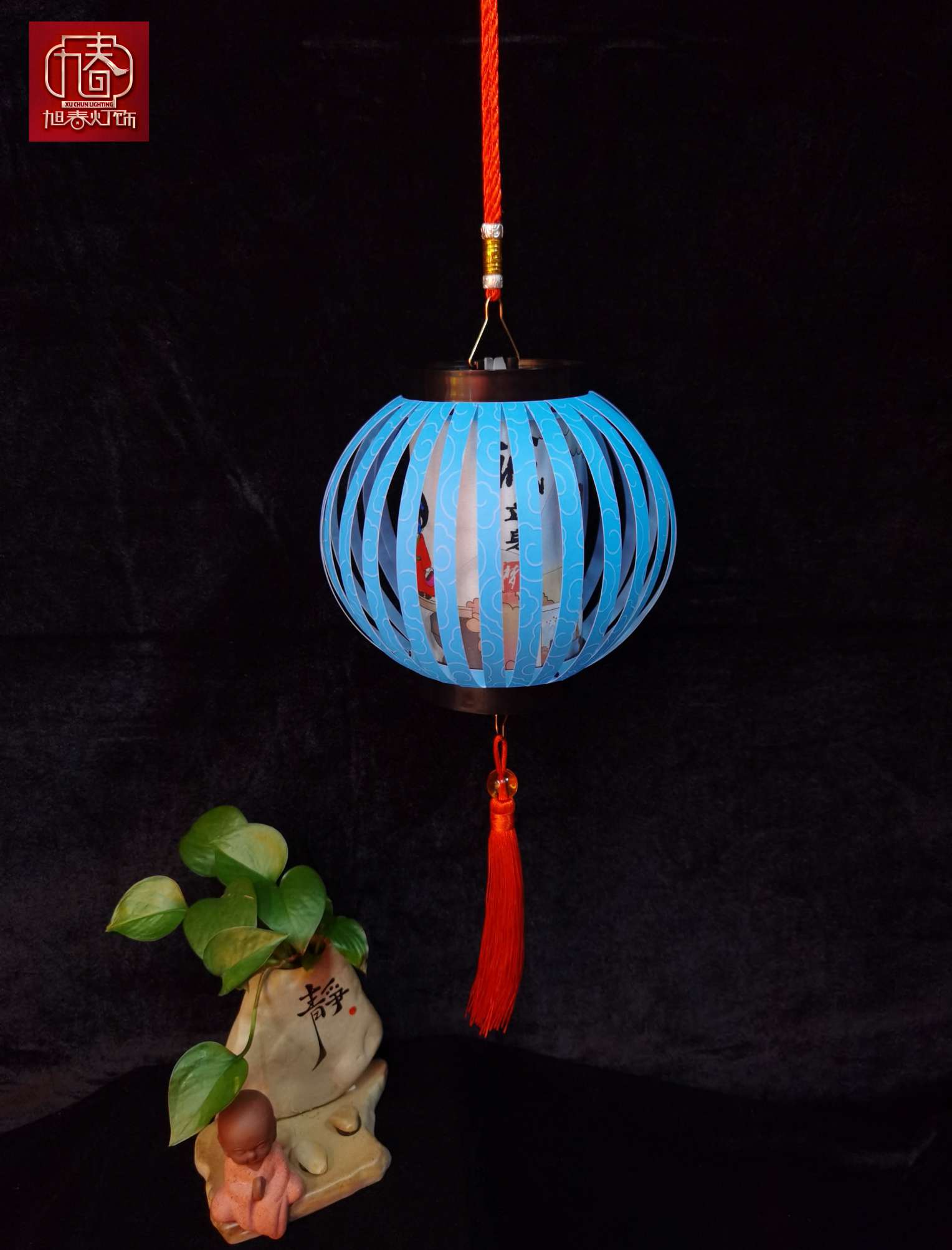 Handmade DIY lantern painting, creative PVC material coloring, seven-color lantern gift box, children's lantern Specification drawing