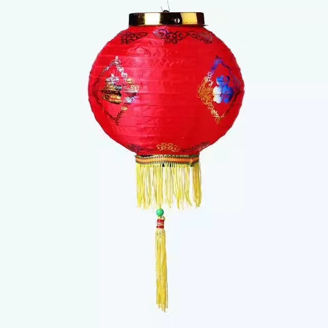 Red lanterns, silk garden lanterns, outdoor waterproof lanterns, Spring Festival and New Year advertisements, outdoor lantern decorations details Picture