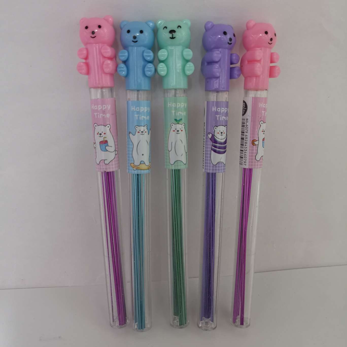 High-grade resin lead core, cartoon-head shaped color-coated pencil lead, display and packaging, 48 pieces per color set, 2,304 pieces per box. detail image 2