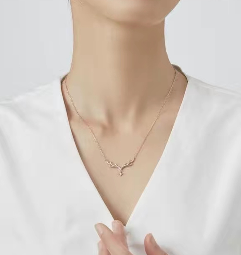 027女项链简约风锁骨颈链法式轻奢小众新品精致吊坠详情图3