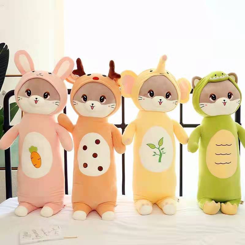 Long throw pillow comfortable soft cute plush toy doll birthday gift boyfriend girlfriend 0802