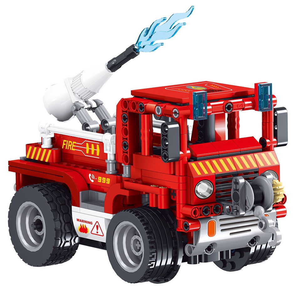 50003 Fire cloud water truck (e-commerce version),388PCS