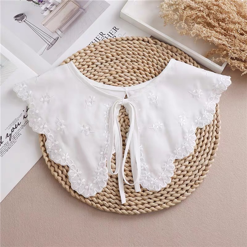 Collar Accessories for Summer 2021 new embroidered shawl with false collar for women with collar doll collar dress 48