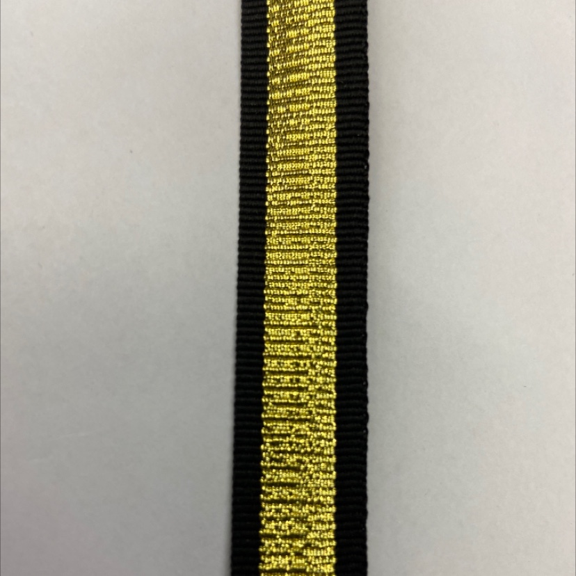 1.8cm polyester gold thread ribbon 80#