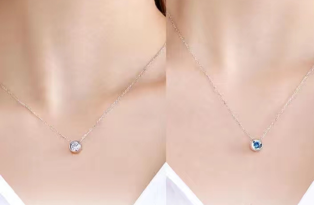 005 Women's necklace, simple style collarbone neck chain, French light luxury niche new product, exquisite pendant detail image 6