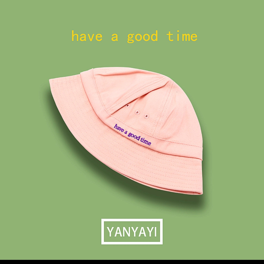 Japanese bucket hat plain face cute basin hat tide Korean version of all hats female face cover fisherman hat spring and summer show face small 53