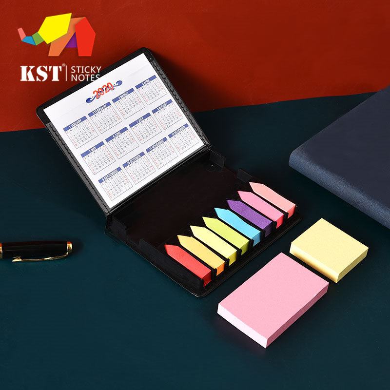 恺斯特高档礼品商务便签盒套装可定制LOGO创意便签纸PU皮面便签本 细节图