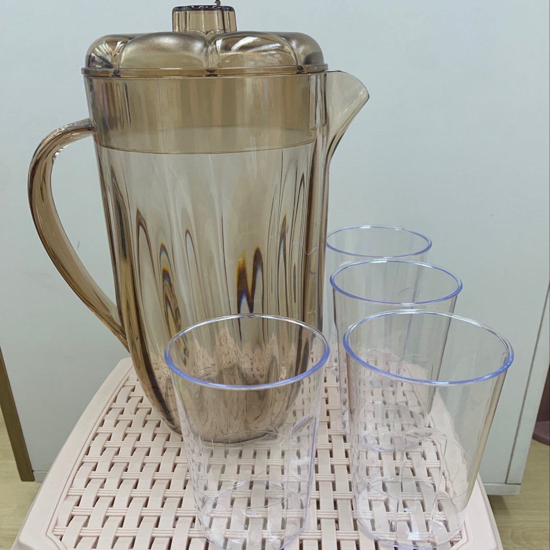 6091 cold water bottle with cup, cold water bottle, plastic water bottle details Picture