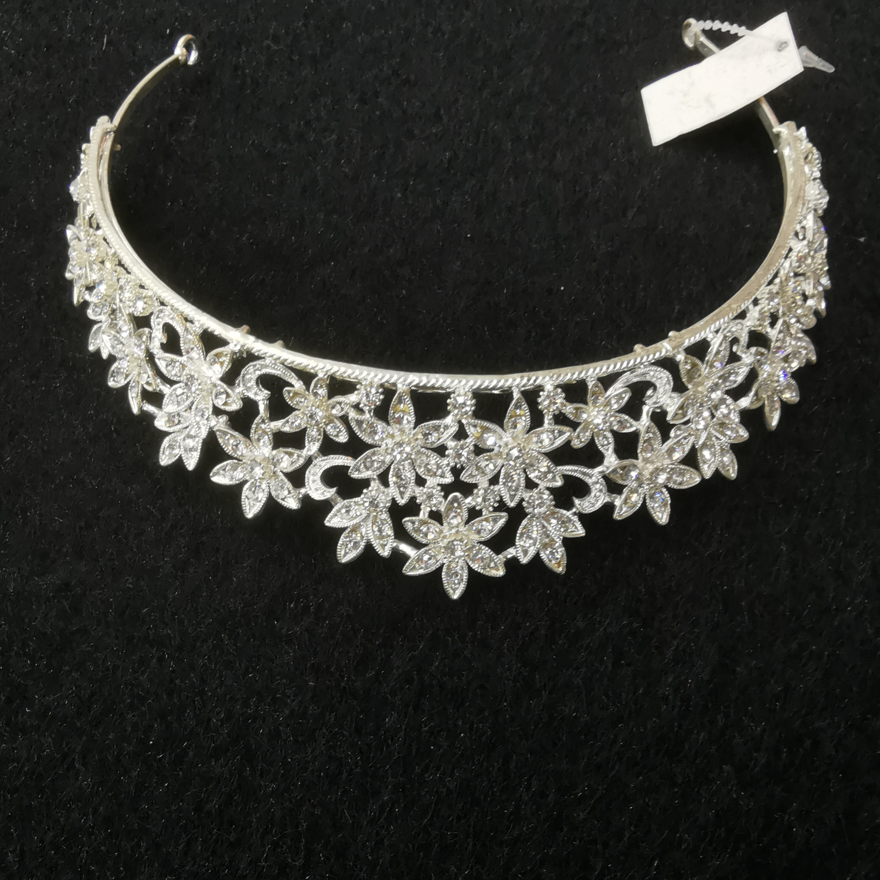 Temperament flash! Crown Tiara Silver jewelry Luxury rhinestone Princess Tiara