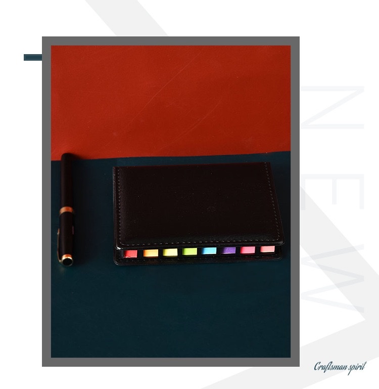 恺斯特高档礼品商务便签盒套装可定制LOGO创意便签纸PU皮面便签本 详情图5