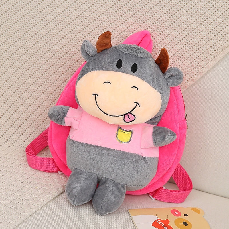 New plush toy small backpack baby cartoon doll calf bag boys and girls kindergarten children schoolbag 0801 thumbnail