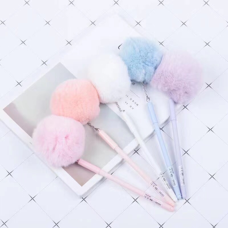 挂件巨无霸獭兔大毛球笔