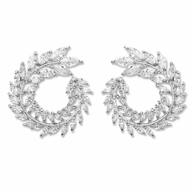 Cross-border source of zircon earrings super bull B network explosion supplier copper jewelry factory accept customization