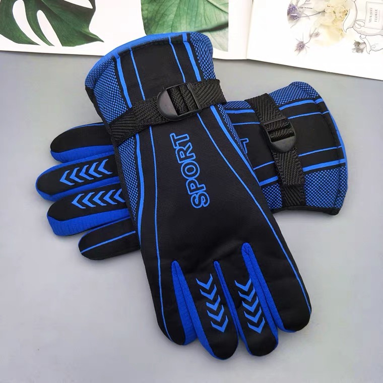 Youth adult gloves for men winter warm 2021 new sports plus fleece cotton gloves for men