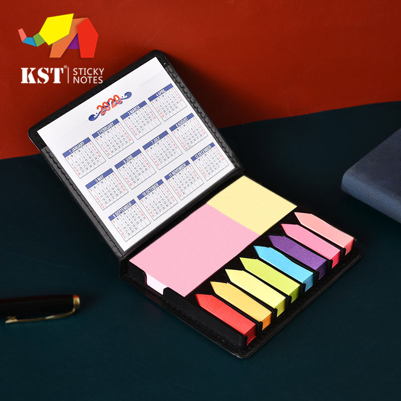 恺斯特高档礼品商务便签盒套装可定制LOGO创意便签纸PU皮面便签本 产品图