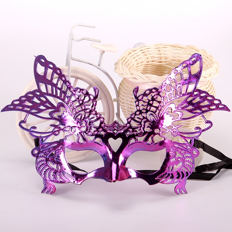 圣诞节不发光羽毛面具男化妆舞会面具成人派对新年儿童道具27图