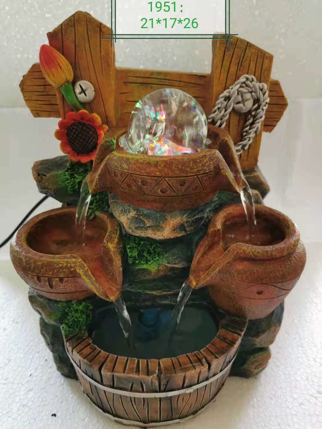 诸葛工艺庭院流水摆件阳台鱼池造景顶楼花园装饰布置景观鱼缸喷泉雾化加湿器爆款7279-74详情图7