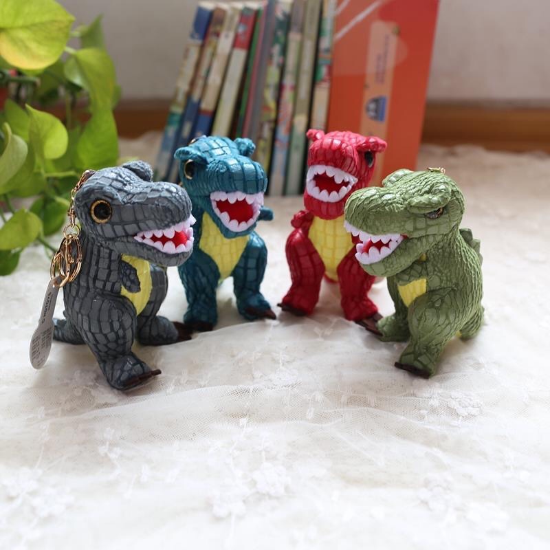 Heal bared teeth unicorn furry dinosaur doll bag hanging bag accessories