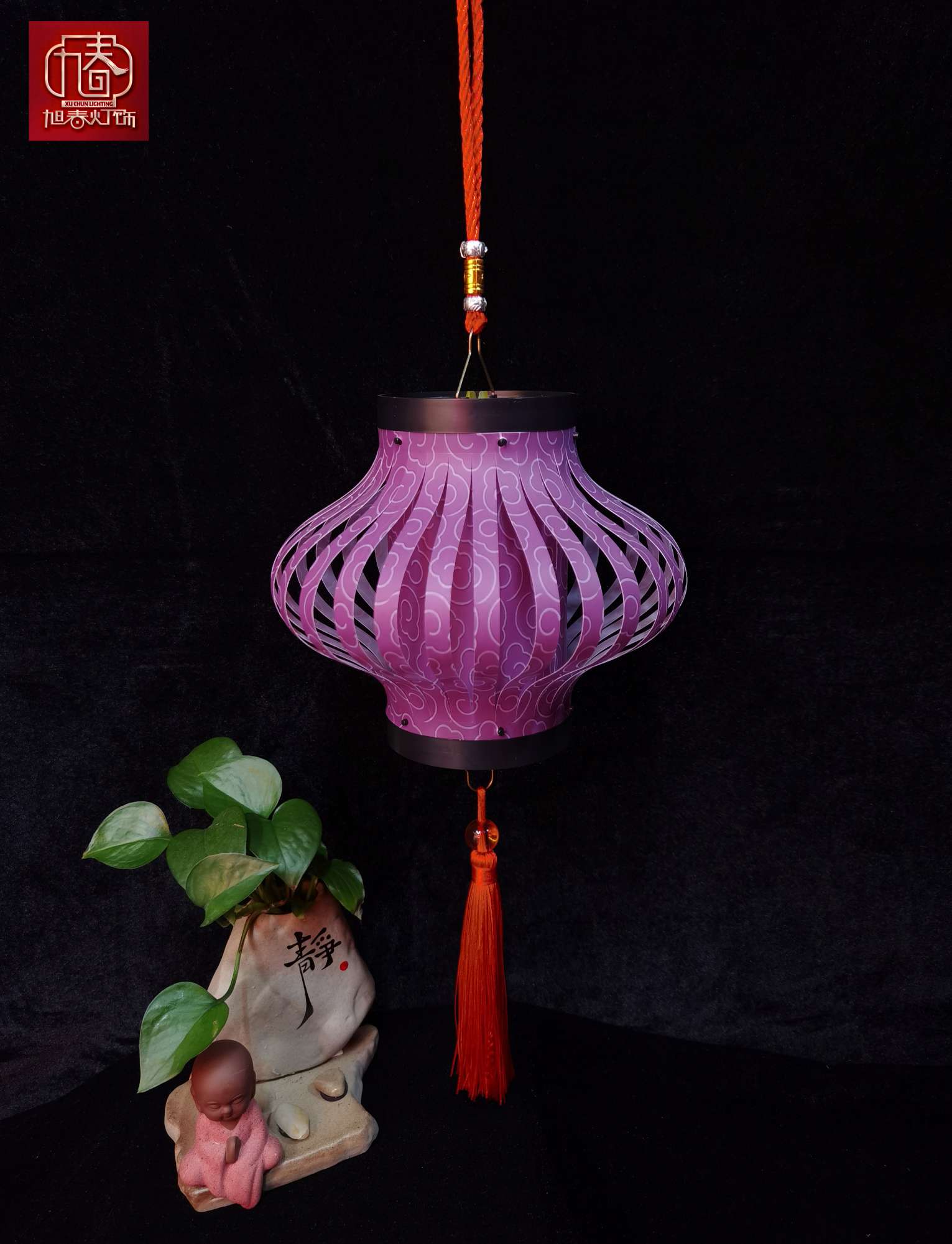 Handmade DIY lantern paintings, creative PVC material colored seven-color lanterns, portable battery lights for Spring Festival and Lantern Festival, music night lights Item Picture