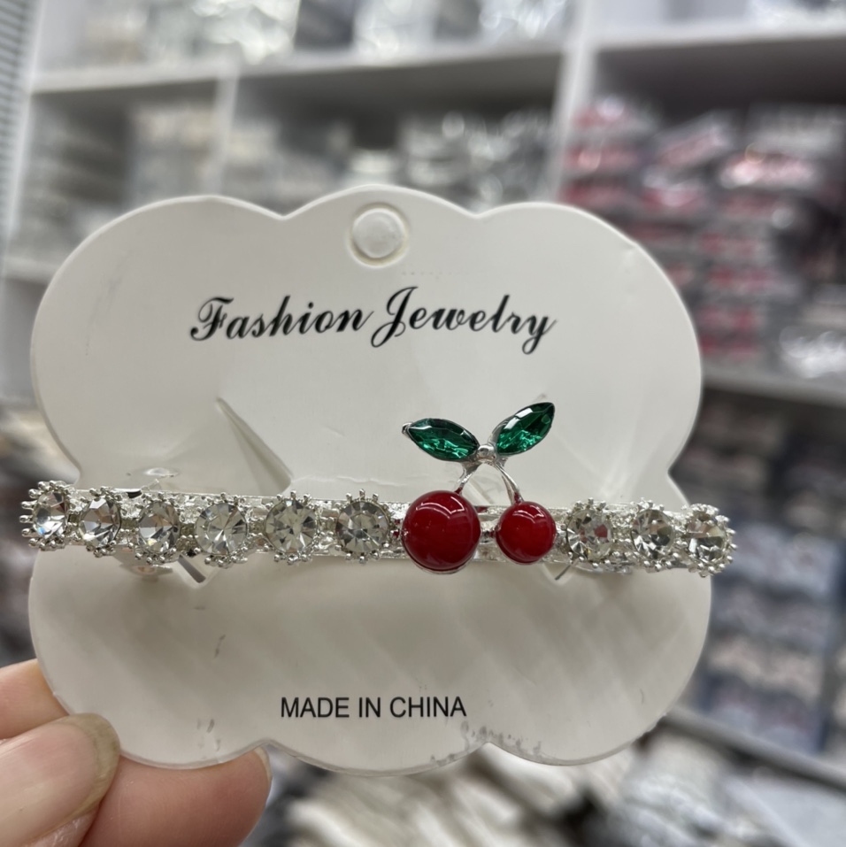 Silver-plated cherry 🍒 bobby pin