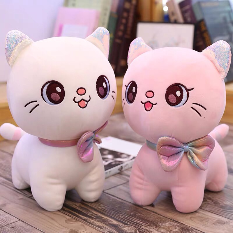 Cute cartoon cat plush toy Kitty doll doll girl heart pink Rag Doll girl trumpet