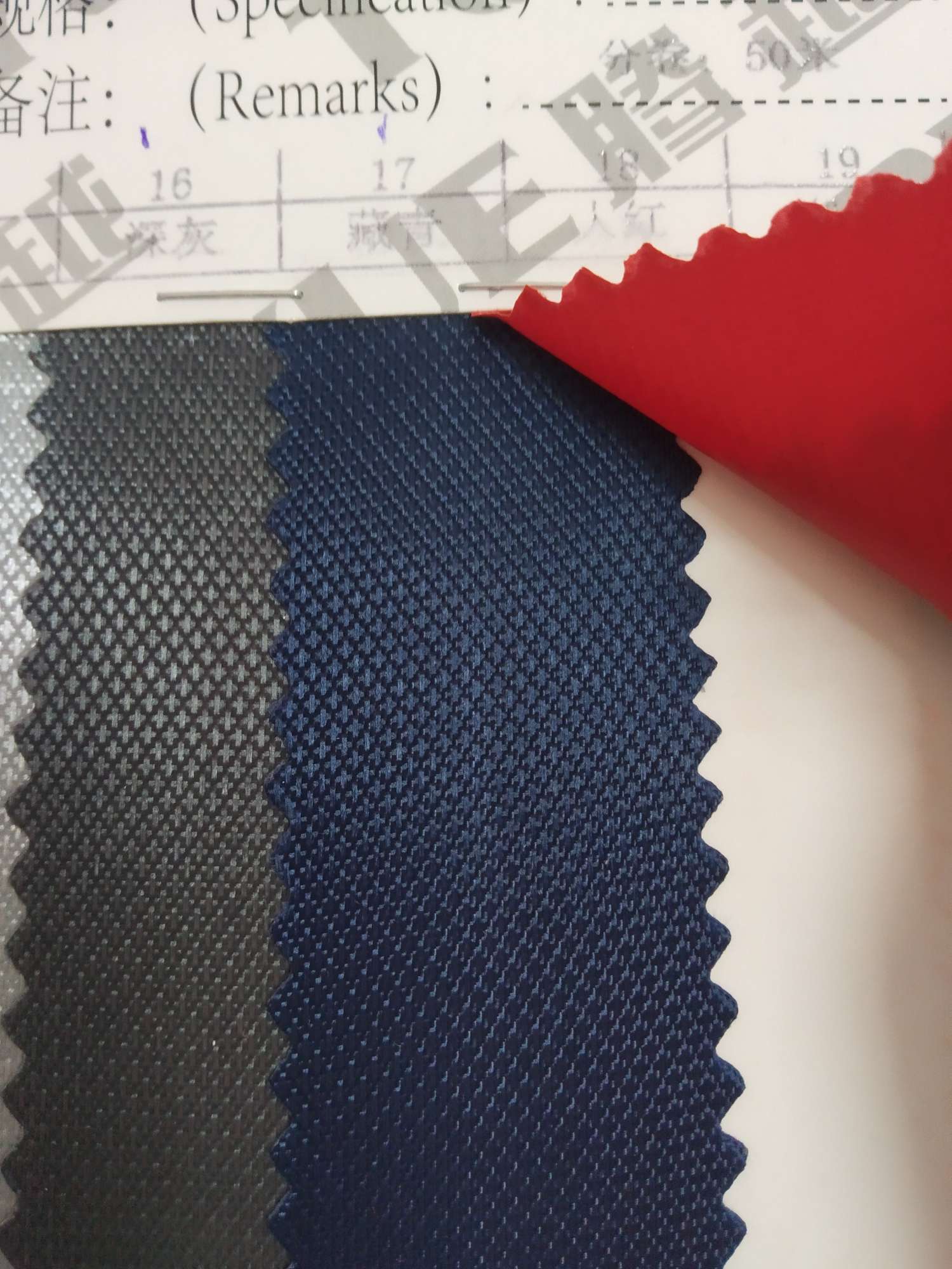 TY-- 019 Cross Jacquard Pattern 17# Navy Blue details Picture