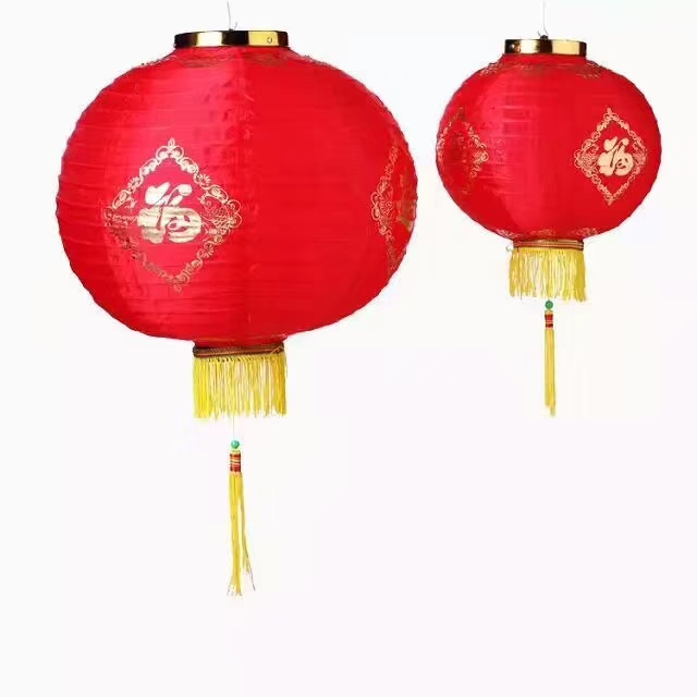 Red lanterns, silk garden lanterns, outdoor waterproof lanterns, Spring Festival and New Year advertisements, outdoor lantern decorations Specification drawing