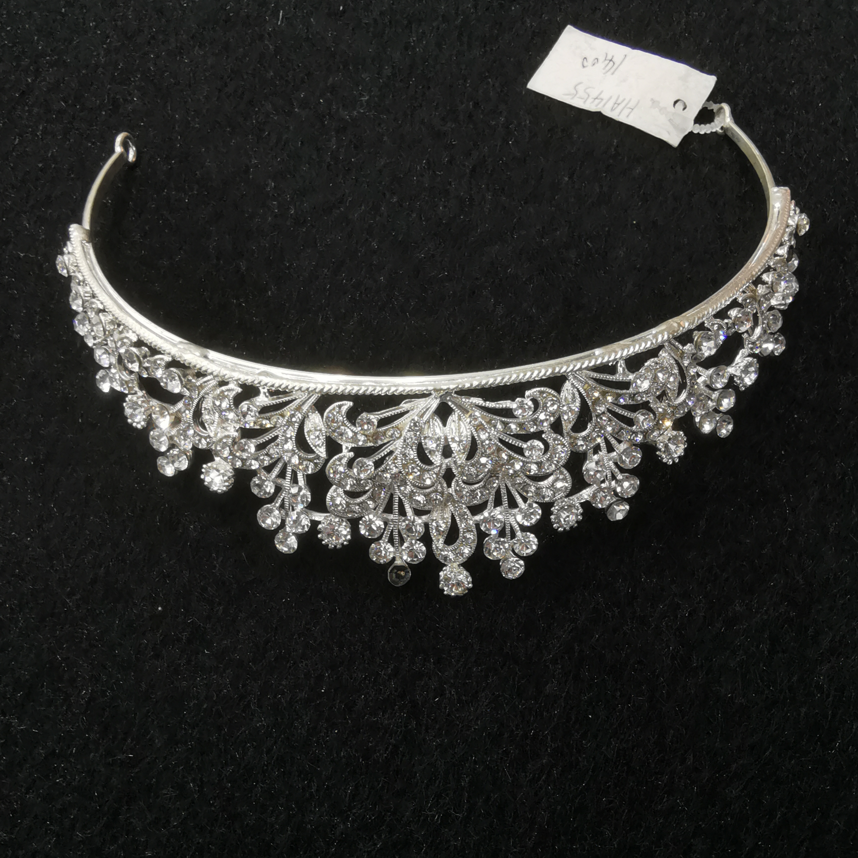Temperament upscale headwear Silver jewelry luxury rhinestone princess crown Korean performance birthday wedding dress