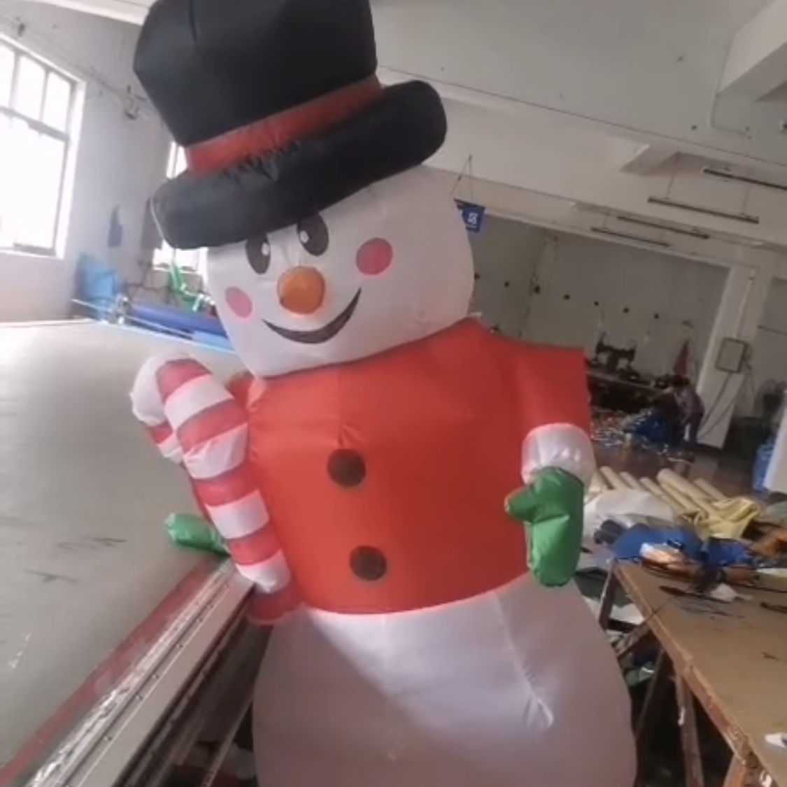 福斯特气模厂家直销充气卡通，圣诞老人，雪人，拐杖