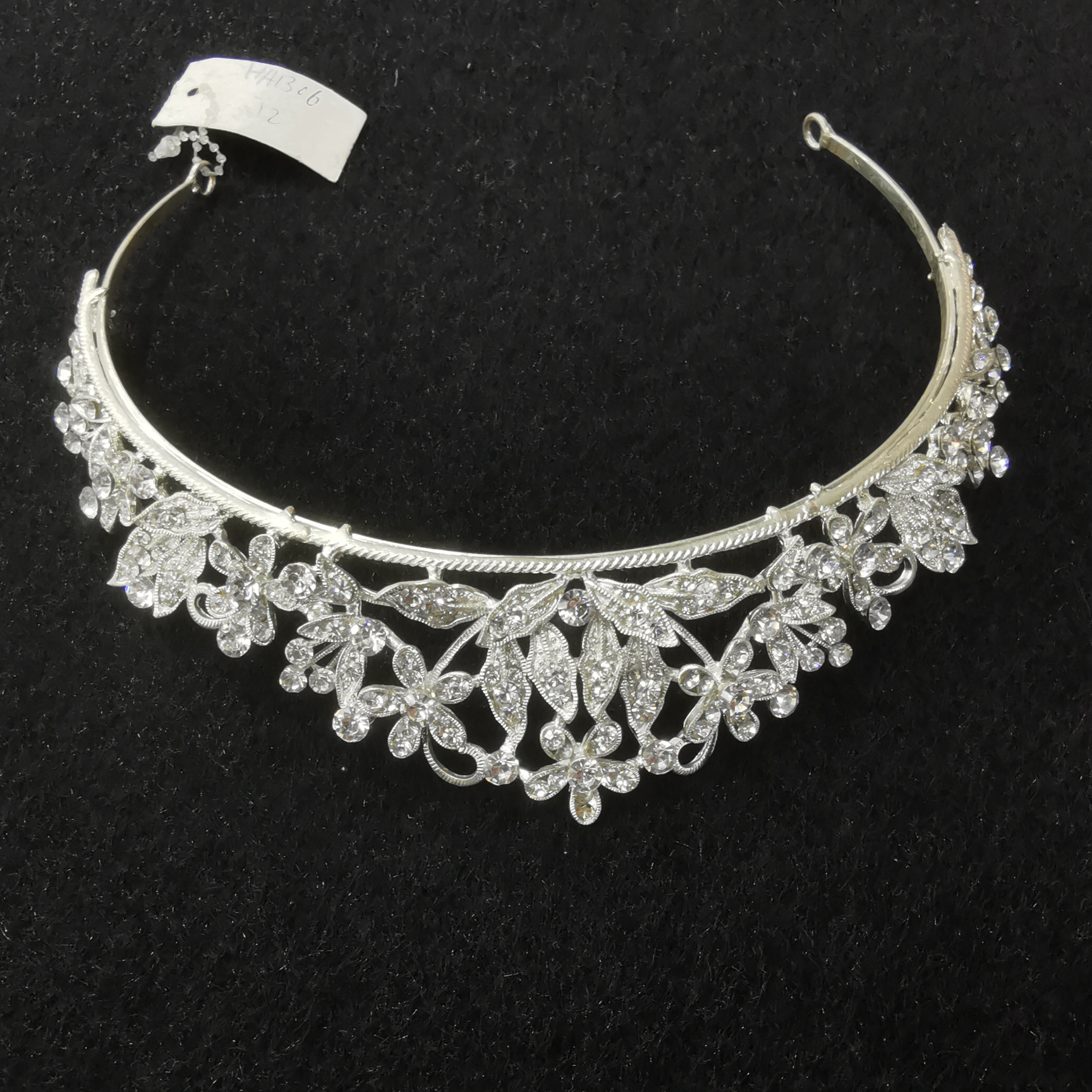Bridal Crown Tiara Silver luxury rhinestone Princess Crown Korean performance birthday wedding dress
