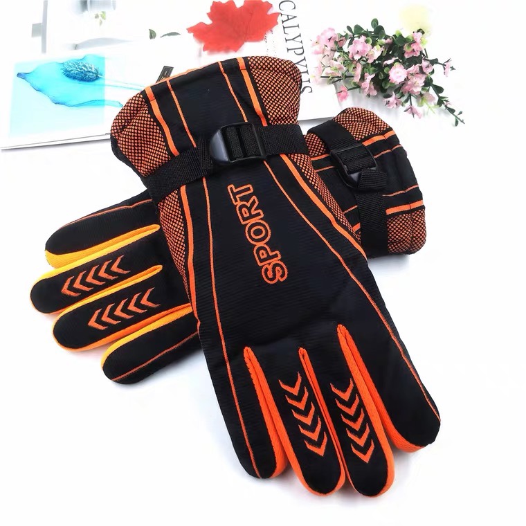 Adult student gloves for Men Winter warm 2021 new sports plus fleece cotton gloves for men