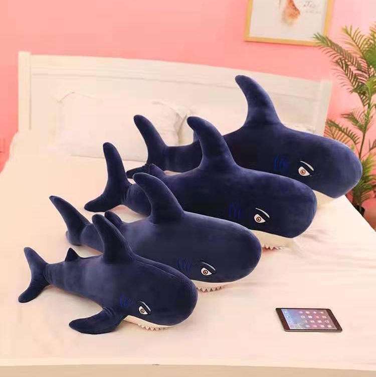 Shark throw pillow birthday gift doll plush toy cute birthday gift 0802