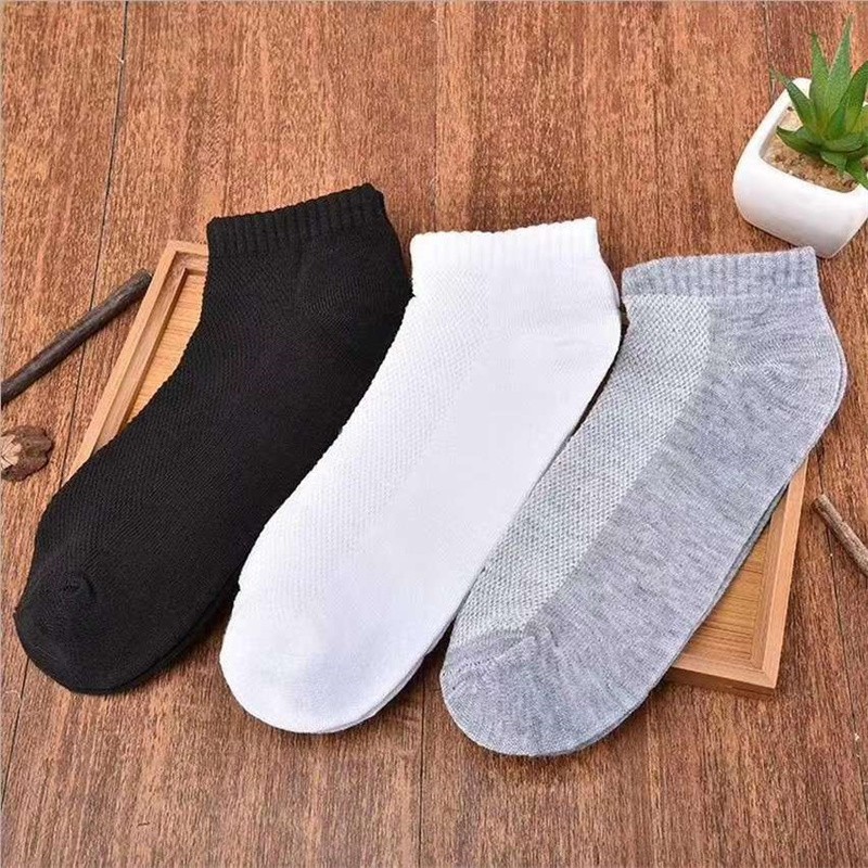 No. 143 Men's Socks, pure cotton sports shallow-mouthed sweat-absorbing men's summer thin short boat socks detail image 3